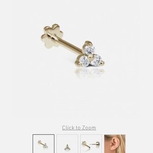 Maria tash diamond Trinity threaded post